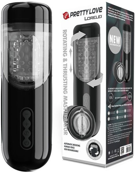 Pretty Love Lorelei – Rotating and Thrusting Male Masturbator with 10 Speeds > Sex Toys For Men > Masturbators > Vibrating