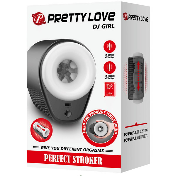 DJ Girl Perfect Stroker – Multi-Speed Thrusting Masturbator Cup > Sex Toys For Men > Masturbators > Vibrating