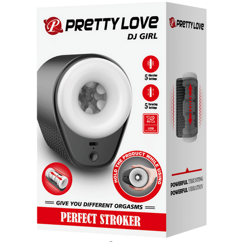 DJ Girl Perfect Stroker – Multi-Speed Thrusting Masturbator Cup > Sex Toys For Men > Masturbators > Vibrating