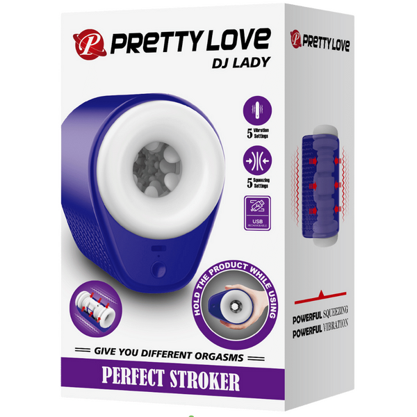 DJ Girl Perfect Stroker – Multi-Speed Thrusting Masturbator Cup > Sex Toys For Men > Masturbators > Vibrating