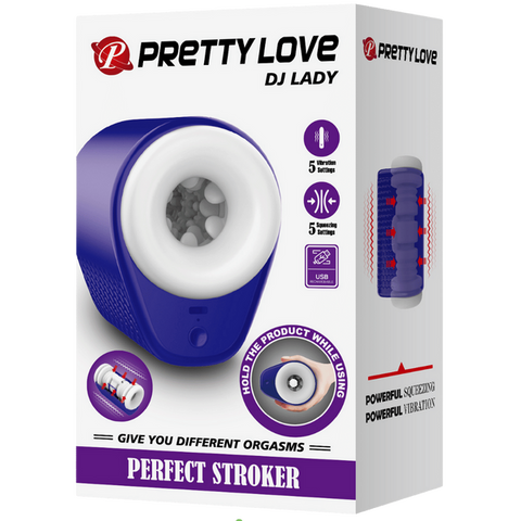 DJ Girl Perfect Stroker – Multi-Speed Thrusting Masturbator Cup > Sex Toys For Men > Masturbators > Vibrating