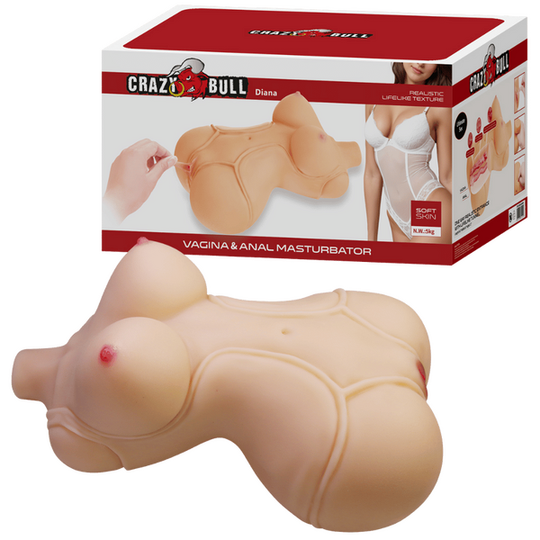 Diana – Realistic Vagina and Anal Masturbator with Weighted Core > Sex Toys For Men > Assbators