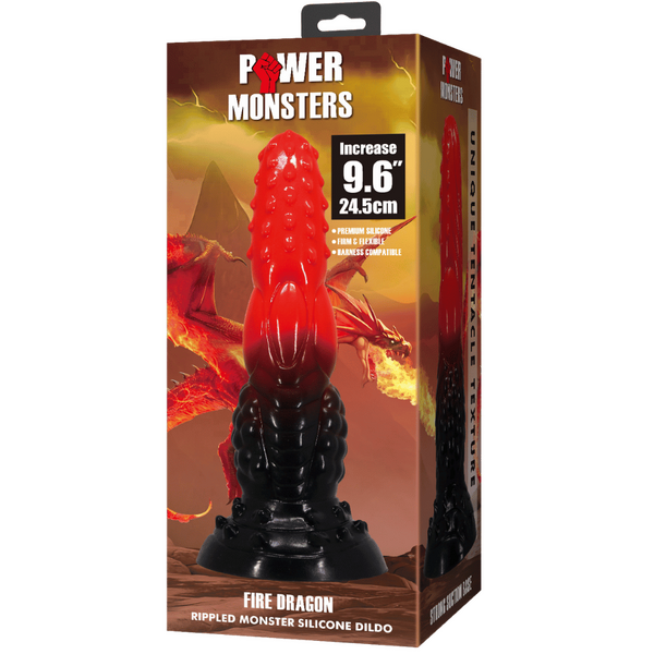 Fire Dragon 9.6 Inch – Rippled Texture Dildo with Suction Base > Dildos > Fantasy