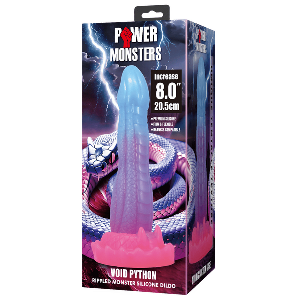 Void Python 8 Inch – Textured Silicone Dildo with Suction Base > Dildos > Fantasy