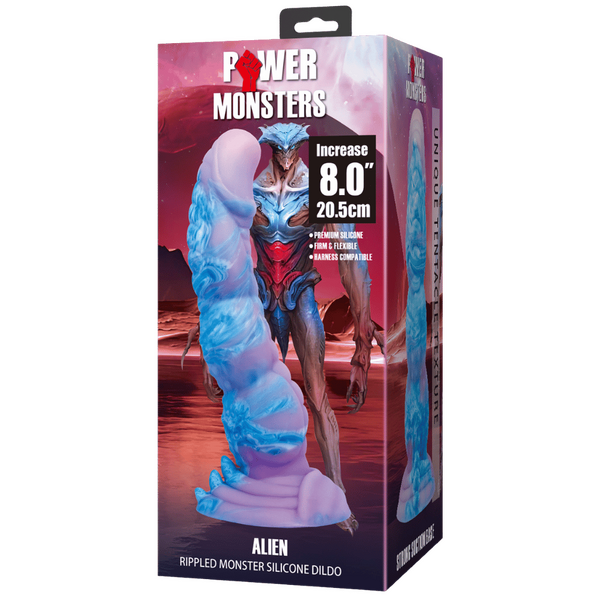 Alien 8 Inch Monster Dildo – Ribbed Texture with Suction Base > Dildos > Fantasy