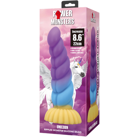 Unicorn Rippled Monster 8.6 Inch Silicone Dildo > Dildos > Fantasy