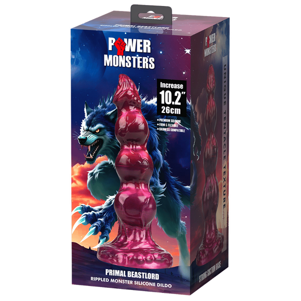Primal Beastlord 10.2 Inch Textured Waterproof Suction Cup Base Dildo > Dildos > Large Dildos
