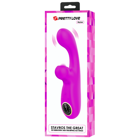 Rechargeable Skylar – Velvet Silicone Multifunction Rabbit Vibrator with Thumping and Vibration Modes > Vibrators > Ladies > Rabbit
