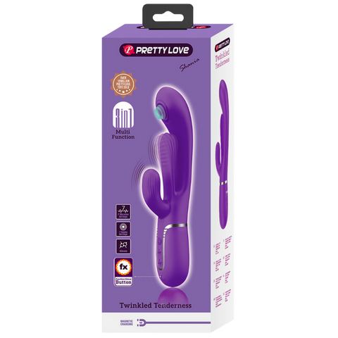 Shania 4in1 Multi-Function Rabbit Vibrator – Velvet Silicone 7 Vibration Settings > Vibrators > Ladies > Rabbit
