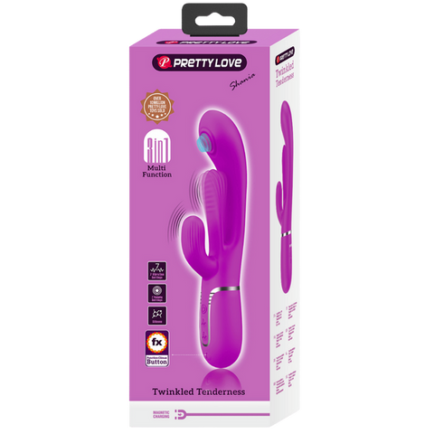 Shania 4in1 Multi-Function Rabbit Vibrator – Velvet Silicone 7 Vibration Settings > Vibrators > Ladies > Rabbit