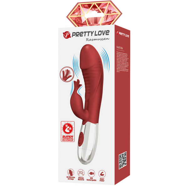 Rasmussen Rechargeable Dual-Motor Silky Silicone G-Spot and Clitoral Vibrator > Vibrators > Ladies > Rabbit