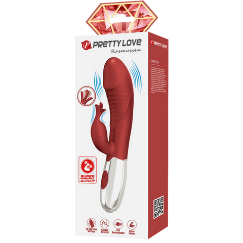 Rasmussen Rechargeable Dual-Motor Silky Silicone G-Spot and Clitoral Vibrator > Vibrators > Ladies > Rabbit