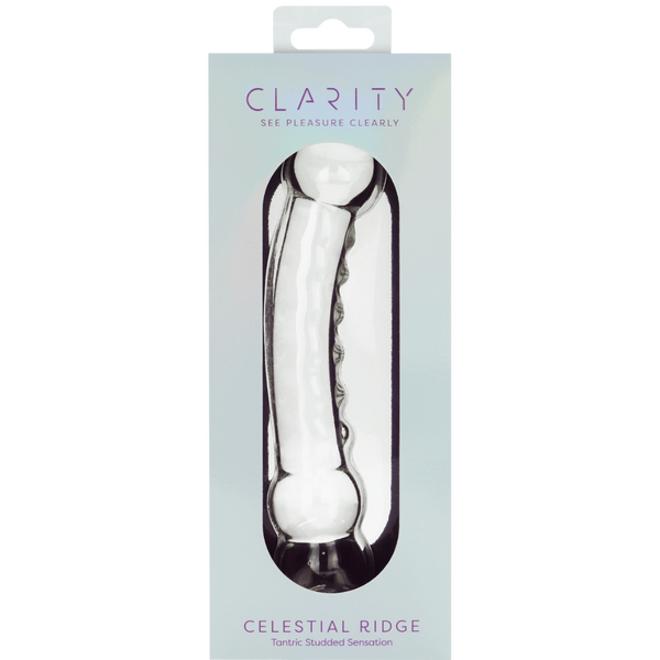 Celestial Ridge – 6.4 Inch Double-Ended Borosilicate Glass Dildo with Sculpted Ridges > Glass > Dildos