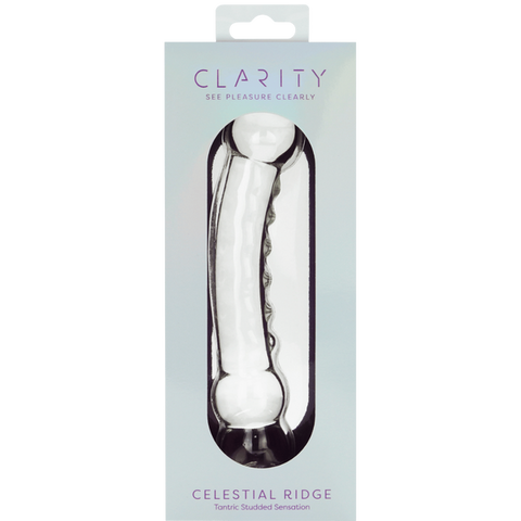Celestial Ridge – 6.4 Inch Double-Ended Borosilicate Glass Dildo with Sculpted Ridges > Glass > Dildos