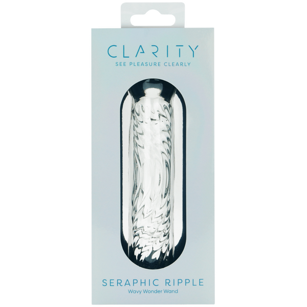 Seraphic Ripple – Handblown 6.2 Inch Textured Glass Dildo > Glass > Dildos
