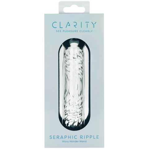 Seraphic Ripple – Handblown 6.2 Inch Textured Glass Dildo > Glass > Dildos