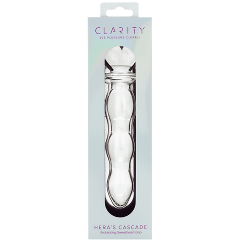 Hera's Cascade – 5.9 Inch Handblown Borosilicate Glass Dildo with Sculptural Handle > Glass > Dildos