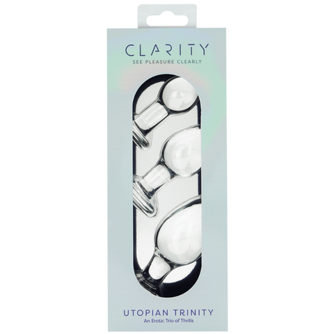 Utopian Trinity – Premium Borosilicate Glass Butt Plug Set Small, Medium, and Large Sizes > Glass > Toys