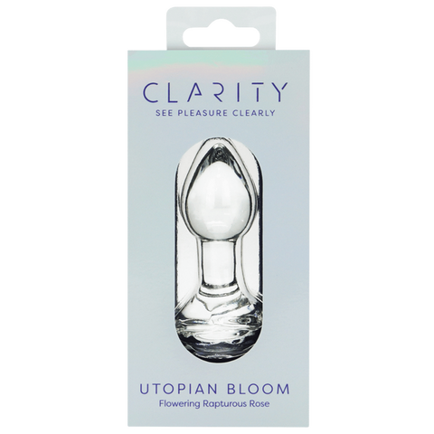 Clarity Utopian Bloom – 4.3 Inch Handcrafted Glass Butt Plug > Glass > Dildos