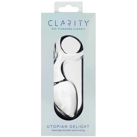 Clarity Utopian Delight – 3.5 Inch Handcrafted Borosilicate Glass Butt Plug > Glass > Dildos