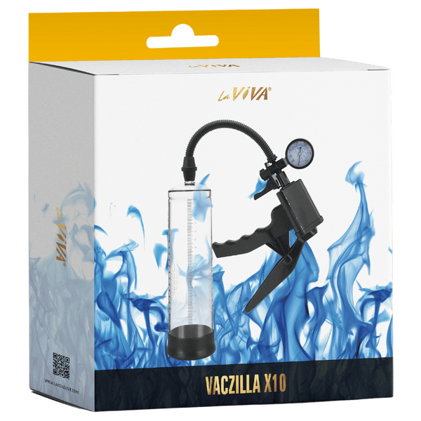 Vaczilla X10 Trigger Gauge Hand Grip – Penis Pump with Silicone Sleeve and Negative Pressure Gauge > Pumps > Penis Pumps