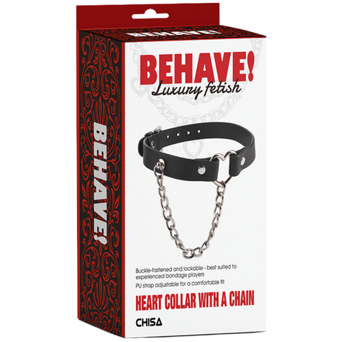 Heart Collar with Lockable Buckle and Chain – Bondage Collar > Bondage Gear > Collars & Leashes