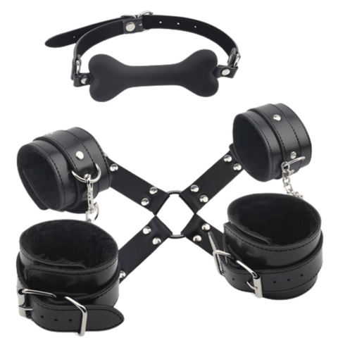 Fully Restrain Your Lover Set – Adjustable Collar Restraint Set > Bondage Gear > Restraints