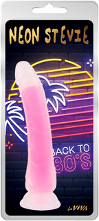 Neon Stevie 8.4 Inch – Glow-in-the-Dark Silicone Vibrator > Dildos > Realistic Dildos