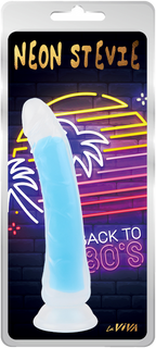Neon Stevie 8.4 Inch – Glow-in-the-Dark Silicone Vibrator > Dildos > Realistic Dildos