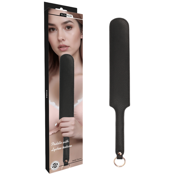 Flexible Firm Lychee Texture Faux Leather Paddle With Metal Ring > Bondage Gear > Paddles