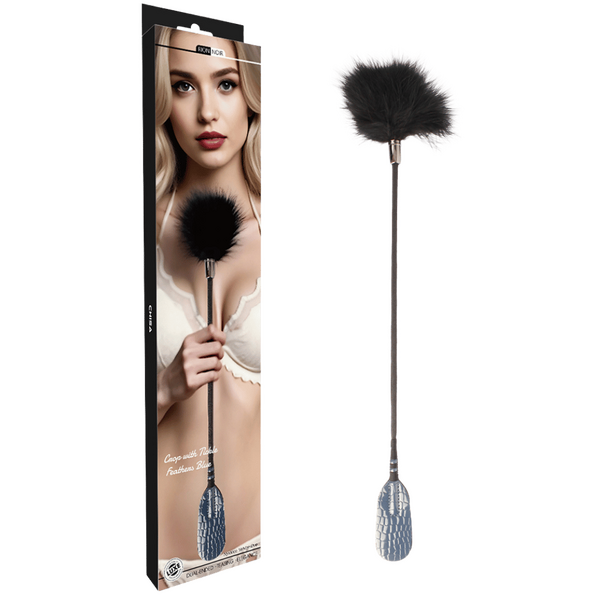 Dual Ended Tickle Feather And Paddle Crop With Firm Core Secondary image