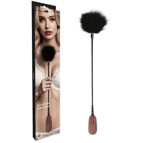 Soft Tickle Feather Dual Ended Firm Core Paddle Crop Secondary image