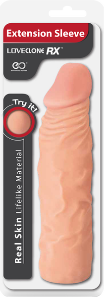 Real Skin 8 Inch Lifelike Extension Sleeve – High-Grade Lifelike Skin Material Sleeve > Sex Toys For Men > Penis Sleeves