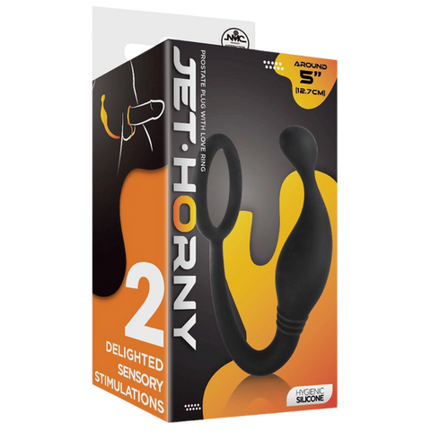 Prostate Plug with Love Ring – Flexible 5 Inch Hygienic Silicone Prostate Plug > Anal Range > Prostate Plugs