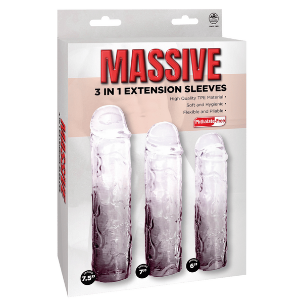 3 in 1 Extension Sleeve (Smoke) – High-Quality TPE Material Soft Flexible Sleeve with Multiple Sizes > Sex Toys For Men > Penis Sleeves