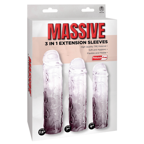 3 in 1 Extension Sleeve (Smoke) – High-Quality TPE Material Soft Flexible Sleeve with Multiple Sizes > Sex Toys For Men > Penis Sleeves