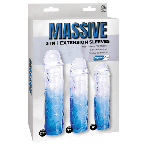 3 in 1 Extension Sleeve (Smoke) – High-Quality TPE Material Soft Flexible Sleeve with Multiple Sizes > Sex Toys For Men > Penis Sleeves