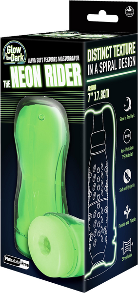 The Neon Rider Masturbator – Glow in the Dark Soft Flexible Masturbator 7 Inch > Sex Toys For Men > Masturbators Cup