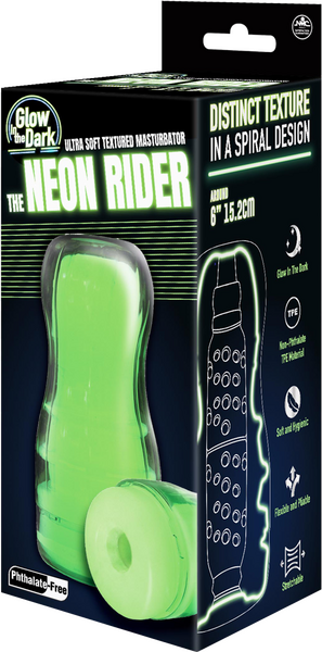 Neon Rider – Glow in the Dark Flexible 6 Inch Masturbator > Sex Toys For Men > Masturbators > Manual