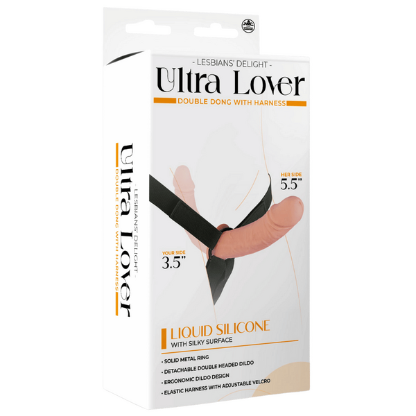 Ultra Lover Double Dong 5.5 Inch Penetrix with Harness – Ergonomic Silicone Dildo Set > Dildos > Strap On Dildos