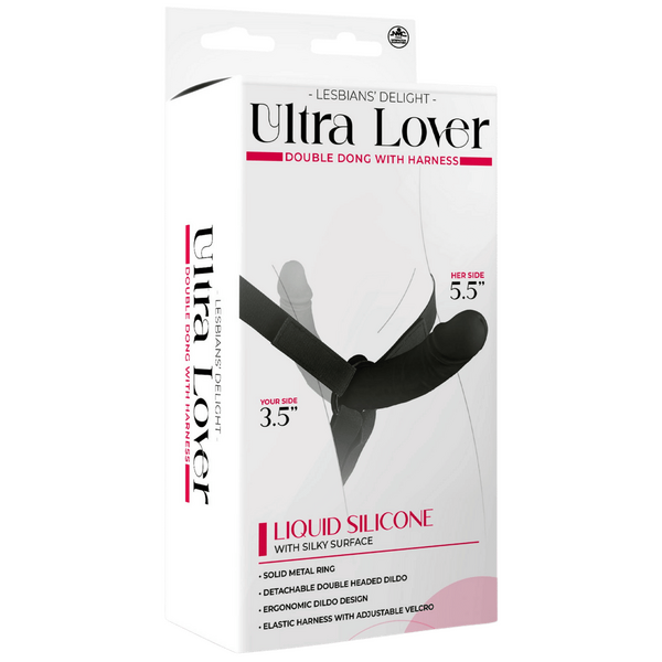 Ultra Lover Double Dong 5.5 Inch Penetrix with Harness – Ergonomic Silicone Dildo Set > Dildos > Strap On Dildos