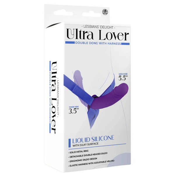 Ultra Lover Double Dong 5.5 Inch Penetrix with Harness – Ergonomic Silicone Dildo Set > Dildos > Strap On Dildos