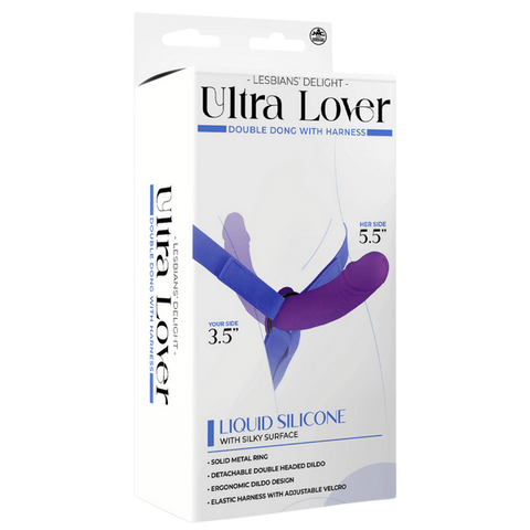 Ultra Lover Double Dong Penetrix with Harness – Ergonomic Silicone Dildo Set > Dildos > Strap On Dildos