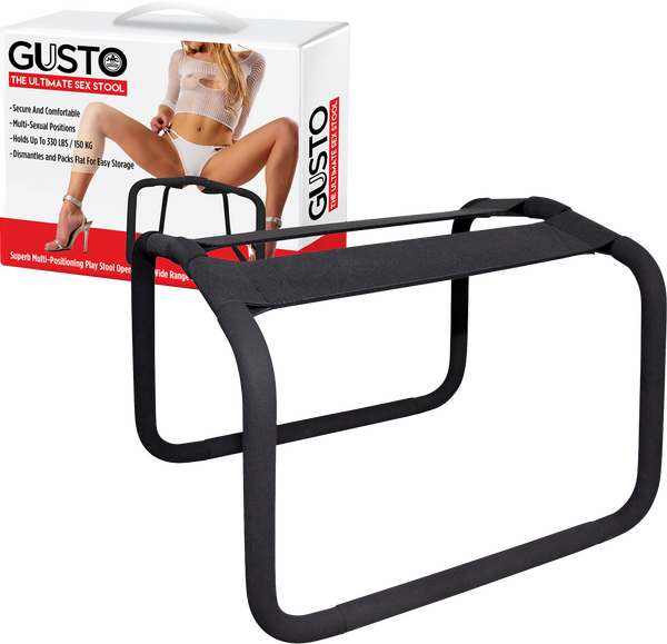 Gusto Steel Frame Sex Stool – Non Slip Cushioned Grips 330 Lb > Sex Toys > Sex Furniture