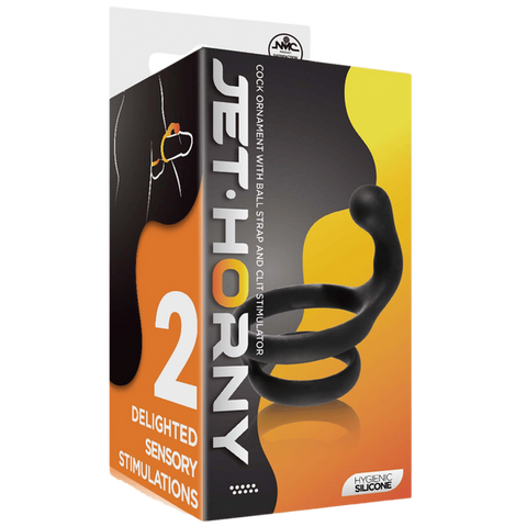 Cock Ring with Ball Strap and Clit Stimulator – Hygienic Silicone Cock Ring > Sex Toys > Couples Toys