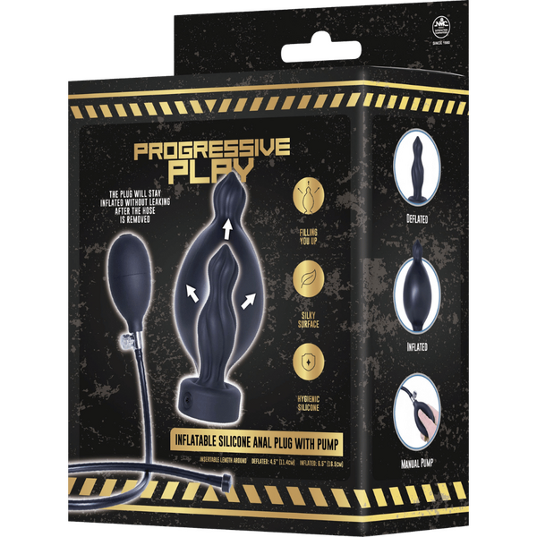 Inflatable Silicone Anal Plug - Removable Magnetic Hose > Anal Range > Butt Plugs