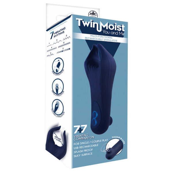 TwinMoist - Multi-Functional Rechargeable Stimulator – Splash Proof USB Rechargeable Vibrator > Sex Toys > Couples Toys
