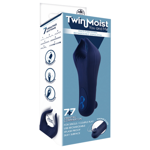 TwinMoist - Multi-Functional Rechargeable Stimulator – Splash Proof USB Rechargeable Vibrator > Sex Toys > Couples Toys