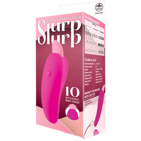 Slurp Slurp Tongue Stimulator – Magnetic Rechargeable 10 Rhythm Vibrator > Sex Toys For Ladies > Clitoral Vibrators and Stimulators