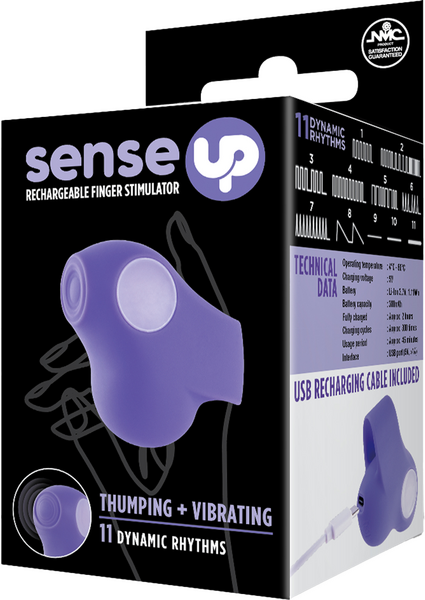 Rechargeable Finger Stimulator (Purple) – 11 Rhythm Thumping and Vibrating Finger Vibrator > Vibrators > Finger Vibrators